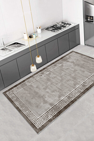 Thalia Home Yıkanabilir Kaymaz Dijital Baskı Mutfak Halısı ve Yolluk