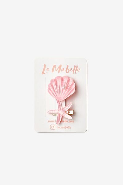 Le Mabelle Pink Seashell Star Girl's Double Buckle Set
