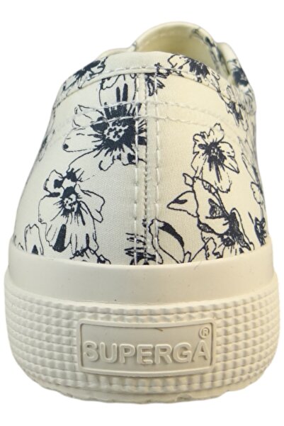 Superga Damen Low Sneaker 2750 Sketched Flowers S6122nw Weiß Ae7 Beige Navy Textil