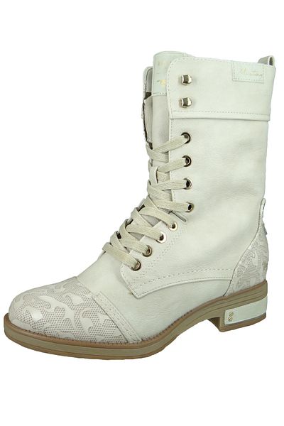 Mustang Damen Sportliche Stiefelette Winterschuhe 1293510 Weiß 203 Ice Kunstleder