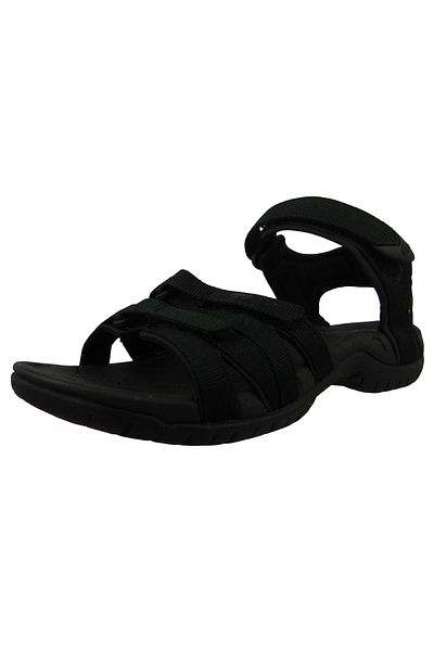 TEVA Damen Trekking-Sandalen Sandalen Wanderschuhe Tirra 4266 Schwarz BKBK Black/Black Polyester mit EVA