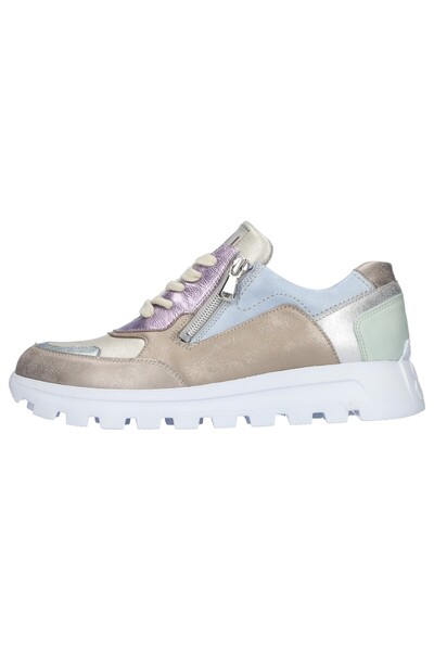 Waldläufer Damen Low Sneaker Ajala 993004 906 Goldfarben 349 Bronce Menta Leder