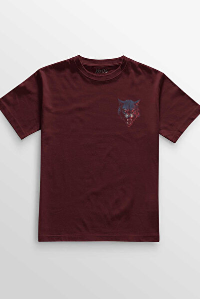 Kretas Burgundy majica Burgundy plavi vuk vuk crveni plavi mornarsko plavi mi...