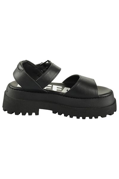 Buffalo Damen Sandalen Pluto Jojo 1602267 Schwarz Black Kunstleder