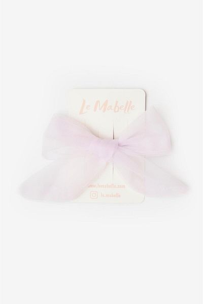 Le Mabelle Lilac Lacing Tulle Bow Girl's Clip Buckle