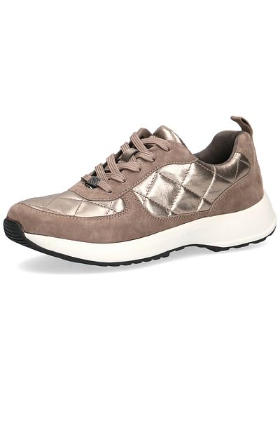 Caprice Damen Low Sneaker 9-23712-29 Goldfarben 239 Stone Comb Leder Mit Ca Climopro Fbleather Sock