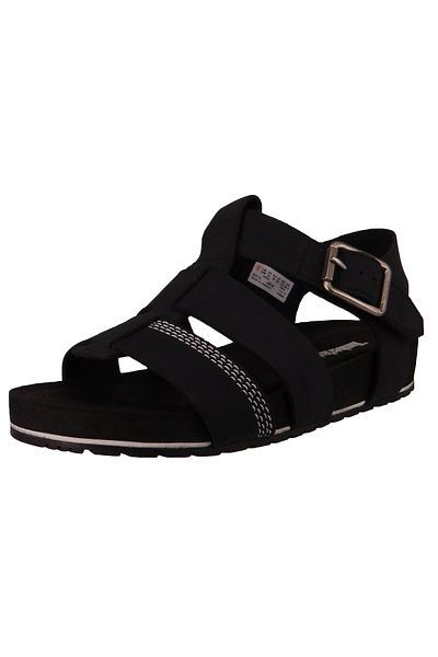 Timberland Damen Sandalen Malibu Waves Tb0a5r52015 Schwarz Black Leder Mit Eva & Ortholite Fußbett