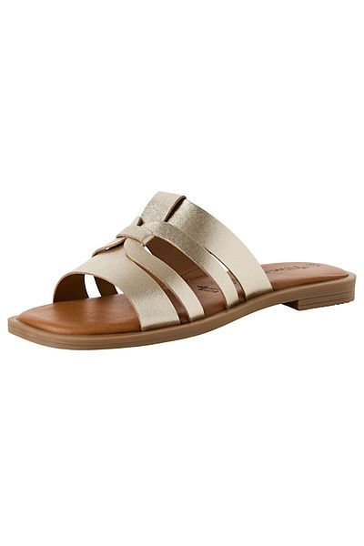 Tamaris Damen Sandalen 1-27103-42 Goldfarben 933 Light Gold Leder Mit Touch-it