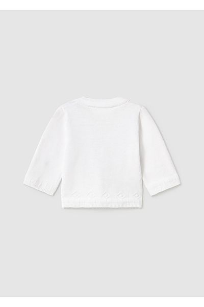 MAYORAL Baby V-Neck Cardigan White 1392