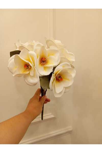 Çiçek 44Cm Krem Manolya Yapay Çiçek