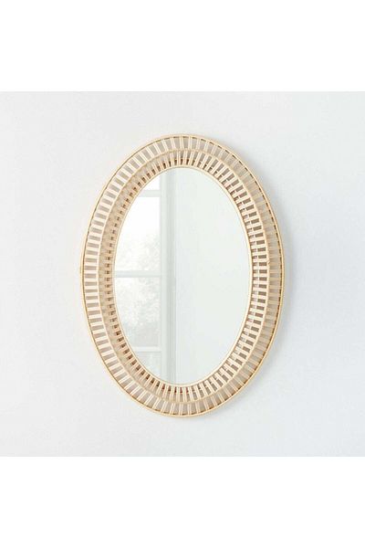 Threshold Light Woven Oval Mirror - Threshold™ Designed with Studio McGee