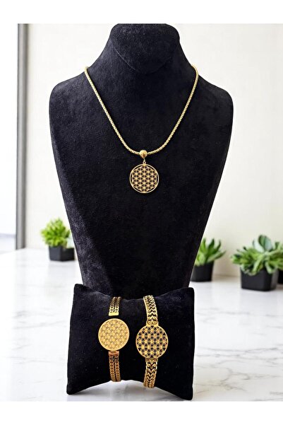 Constanza Exclusive Sonsuzluk Çiçeği Çelik Takı Seti Cns078