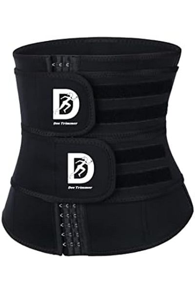 Dee-Trimmer Dee Trimmer Sweat-More Double Strap Waist Trainer Trimmer Belt Slim Body Sweat Wrap for Stomach and