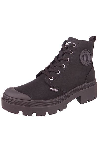 Palladium Damen Sportliche Stiefelette Pallabase Boot Cvs 96907-008-m Schwarz Black/black Leinen