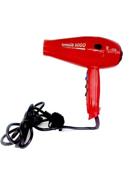 Techno Formula 6000 Hair Dryer, Salon Professional Blow Dryer, ITALY- Red