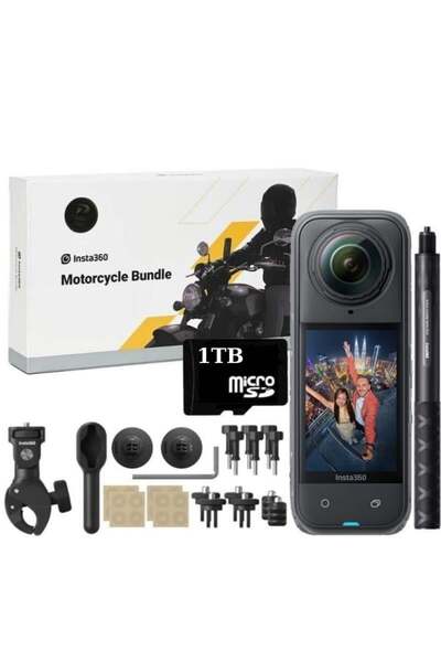 Insta360 X5 360 Derece 8K Aksiyon Kamera Motosiklet Kit 1TB ( FOTO EKSPRES )