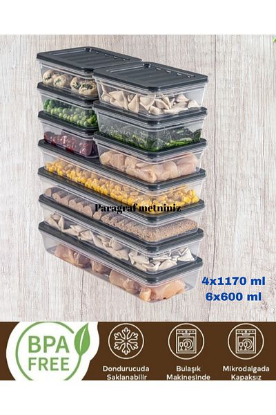 VİZYON Refrigerator Organizer Set Refrigerator Organizer Icebox Compatible Storage Container