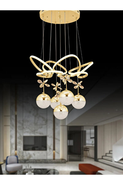 B&F STORE NEW STYLE Yağmur 5 Toplu Gold 3 Renkli Kelebekli Taçlı