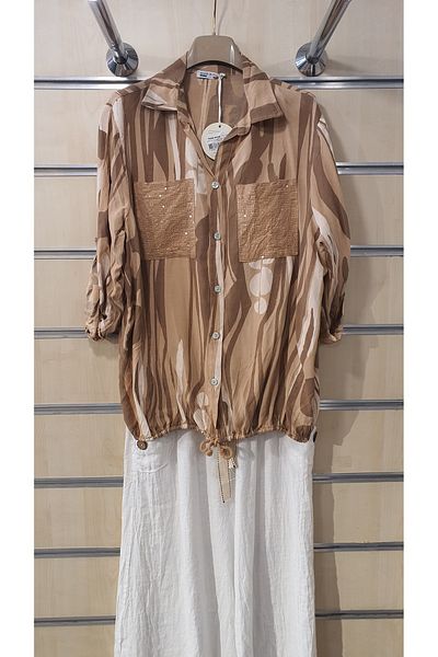 Park Moda Италианска риза с пайети и райета