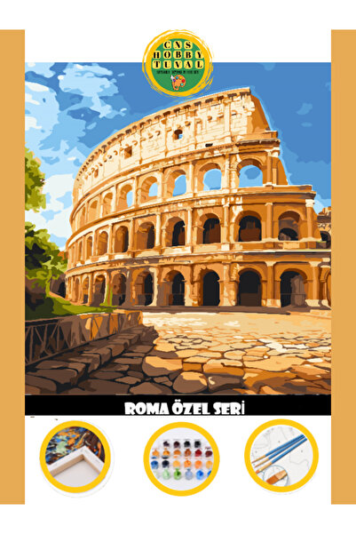 CNS HOBBY TUVAL Sayılarla Boyama Numaralı Tuval Seti Fırça Boya Dahil 40x50 C...