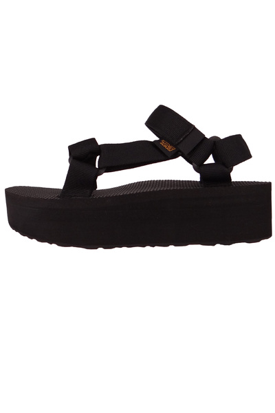TEVA Damen Trekking Sandalen Sandalen Flatform Universal 1008844 Schwarz Blk Black Polyester Mit Eva