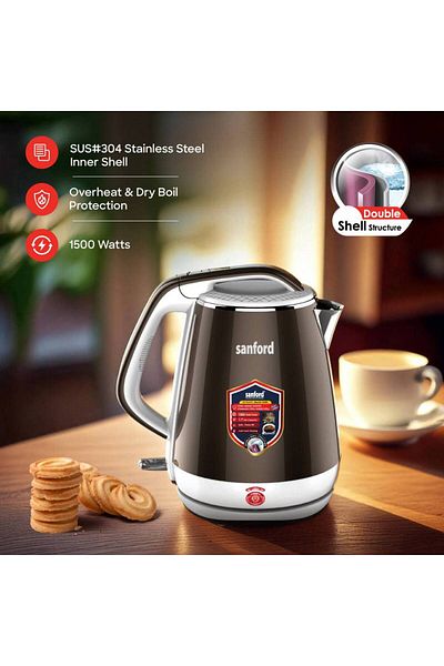 Sanford Sanford 1.7L Double Layer Cordless Electric Kettle