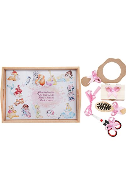 Recostore Tava mot fete, disney, 6 piese, roz, 35x20 cm, REC1967/89