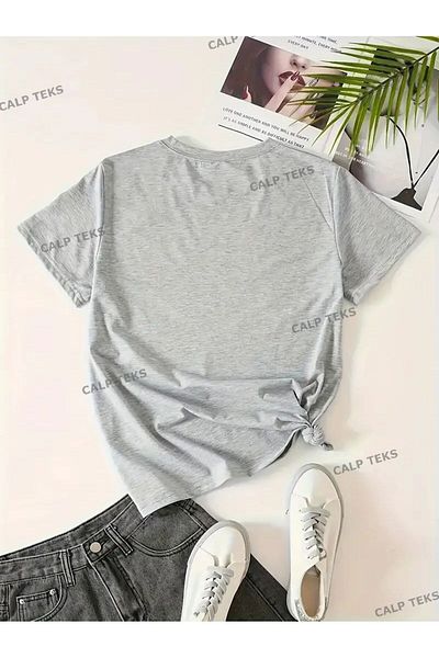 CALP TEKS Hugging Cats Printed Oversized Tee