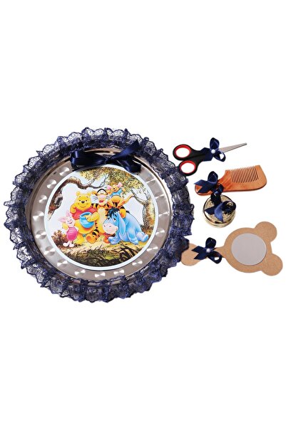 Recostore Tava mot cu Winnie The Pooh , 30 cm, bleumarin, 6 piese,REC1969/50