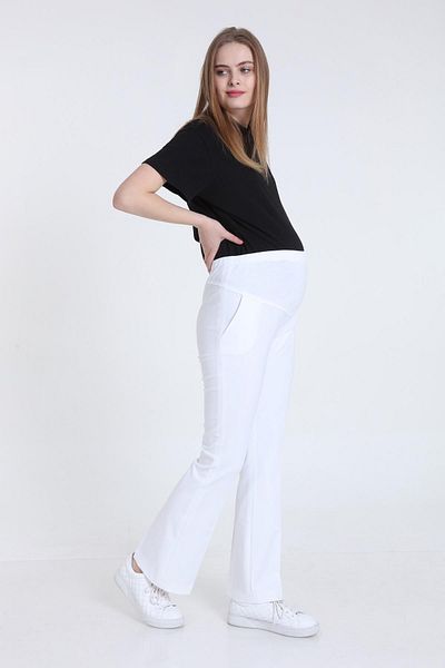 LİYACA Pregnant Spanish Fabric Pants with Adjustable Waist