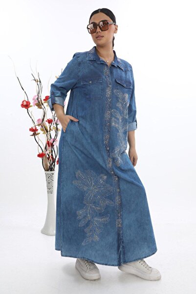 JERFİ فستان من الدنيم