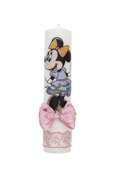 Recostore Lumanare botez, Minnie Mouse, 30x7 cm, roz pudrat, REC5002/10