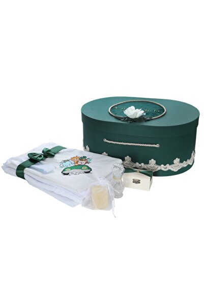 Recostore Trusou botez baieti 9 piese, Safari, verde, REC3010