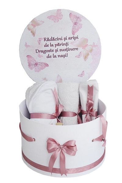 Recostore Trusou , cu fluturi, roz pudrat, 8 piese, REC2623