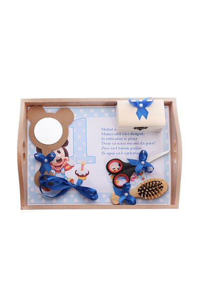 Recostore Tava mot, Mickey Mouse, 6 piese, albastru electric, 35x20 cm,REC1967/26