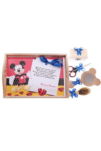 Recostore Tava mot, Mickey Mouse , 6 piese, albastru electric, 35x20 cm,REC1967/22