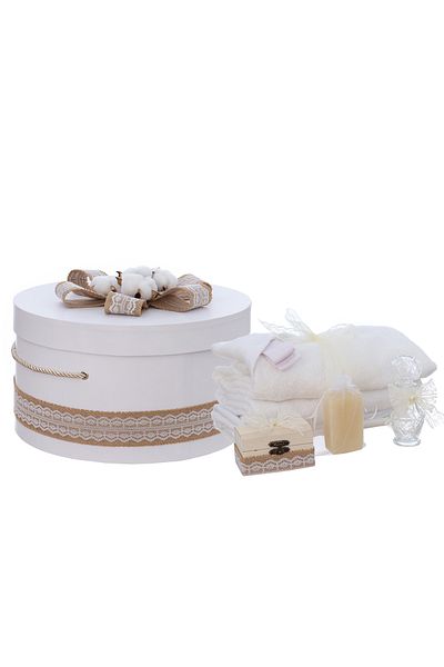 Recostore Trusou Simplu Botez, Floare De Bumbac, 9 Piese, Alb, Rec3115