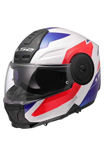 LS2 SCOPE 2 DURIA BEYAZ-MAVİ-KIRMIZI ÇENE AÇILIR KASK
