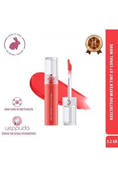 Merythod Gün Boyu Kalıcı Doğal Görünüm Sağlayan Reeltattoo Water Tint 07 Cora...