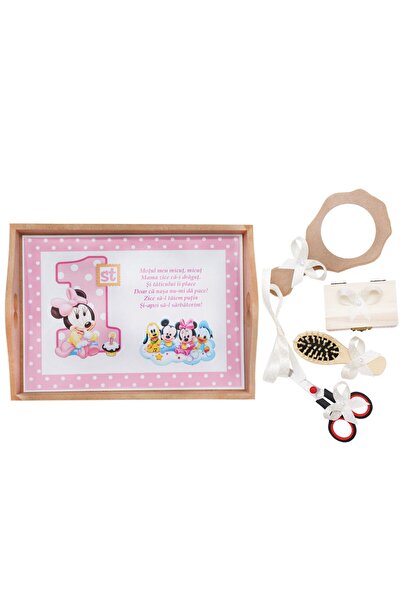 Recostore Tava mot fete, Minnie Mouse 6 piese, ivoire, 35x20 cm, REC1967/85