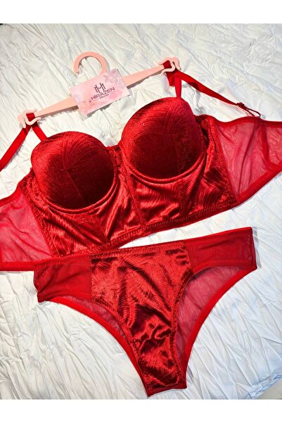 Hirazenmoda Costum bustieră CANSOY cu susținere cu sclipici