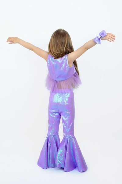 DUCA KIDS Costum de sirenă spaniolă strălucitoare-liliac