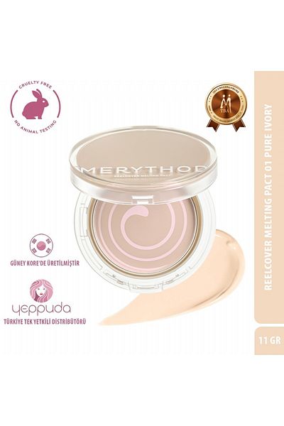 Merythod Intense Coverage and Semi-Shiny Finish Foundation for Oily Skin 01 Pure Ivory Spf50+Pa+++
