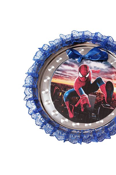 Recostore Tava mot cu Spiderman , 30 cm, albastru electric, 6 piese,REC1969/71