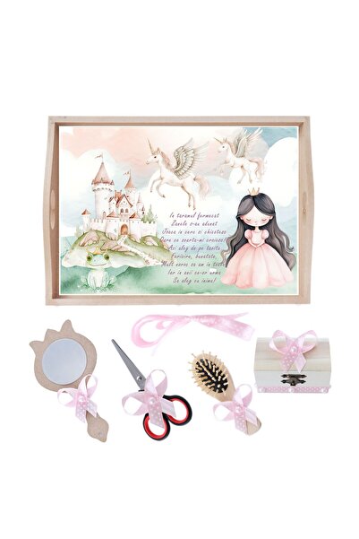 Recostore Tava mot fete la fete, printesa, roz, 6 piese, 35x20 cm, REC1967/249