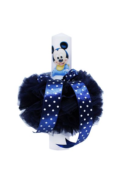 Recostore Complete baptism set, candle and trunk, white-navy blue, REC360