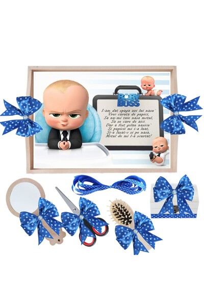 Recostore Set tava taiere mot, Tip Bebe Boss, albastru electric, 6 piese, 35x...