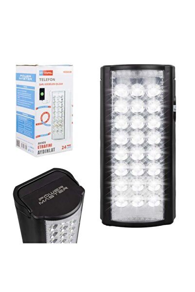 Powermaster PM-23800 Telefon Şarj Edebilen 24 Ledli Çok Fonksiyonlu Işıldak