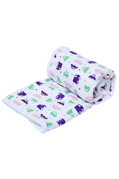 Recostore Pled din bumbac cu imprimeu bebelusi, 70x70 cm, REC1224