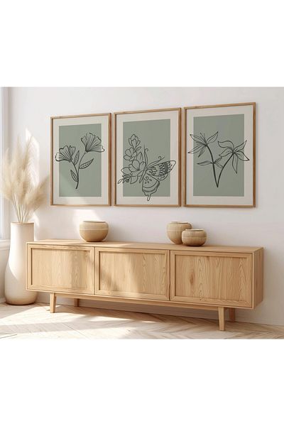 Dekorsiahome 3 Piece Wooden Framed Living Room Hall Kitchen Table Set Set3126